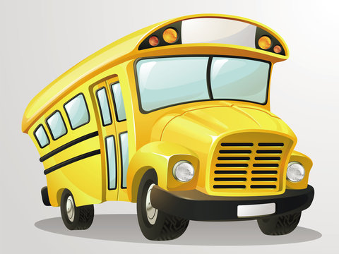 School Bus Vector Cartoon