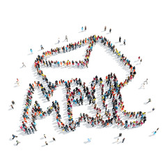 group  people shape mail  cartoon
