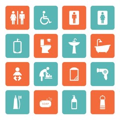 Fototapeta premium Toilet icon. Bathroom icon. Restroom icon. Vector Illustration.