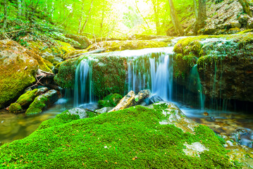 small mountain brook scene