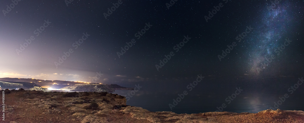 Wall mural milky way at majjistral park