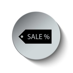 Sale tag icon. Price tag icon. Button. Vector illustration.