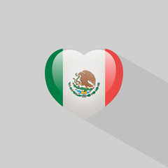 Love Mexico symbol with shadow