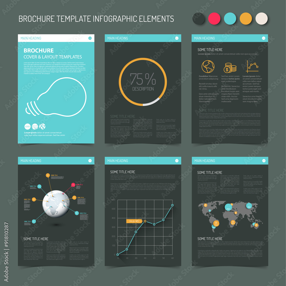 Poster presentation slides with infographic elements