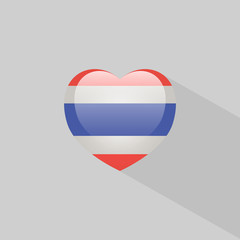 Love Thailand symbol with shadow