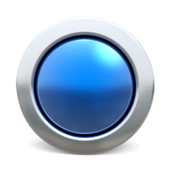 3d shiny button - blue version