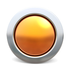 3d shiny button - orange version