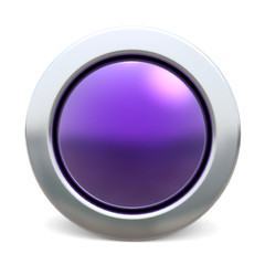 3d shiny button - purple version