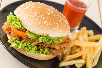 crispy chicken burger