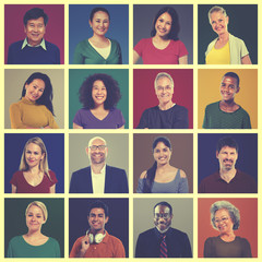 People Diversity Faces Human Face Portrait Community Concept