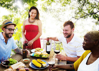 Diverse People Friends Hanging Out Party Concept