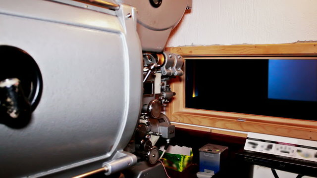 Film Projector with Blank Frame