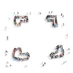 people  crowd  shape cartoon