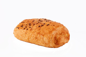 Puff pastry isolate on white