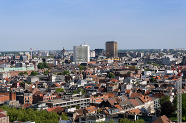 Fototapeta na wymiar Aerial view of Antwerp city, Belgium.