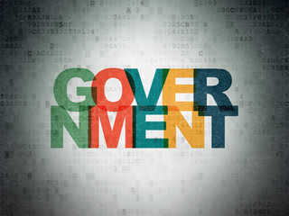 Politics concept: Government on Digital Paper background