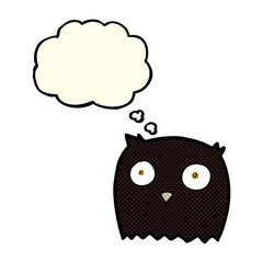 cartoon owl with thought bubble
