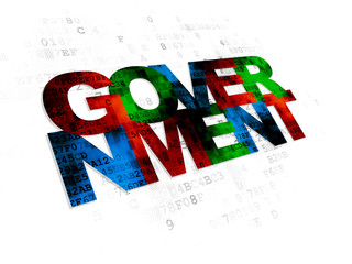 Politics concept: Government on Digital background
