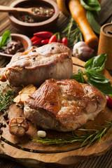 Roasted meat with spices