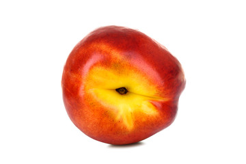 .   ..peach isolated on white background.