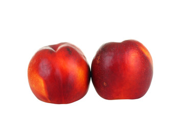 .   ..peaches isolated on white background.