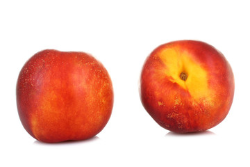 .   ..peaches isolated on white background.