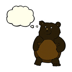 cartoon bear with thought bubble