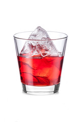 Red alcoholic cocktail Negroni