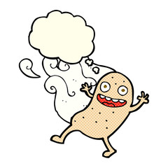 cartoon potato with thought bubble