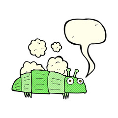 cartoon bug with thought bubble