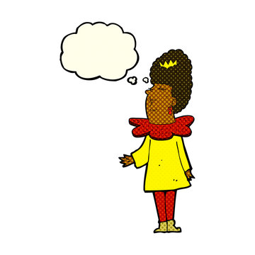 recommend clip art: cartoon queen with thought bubble