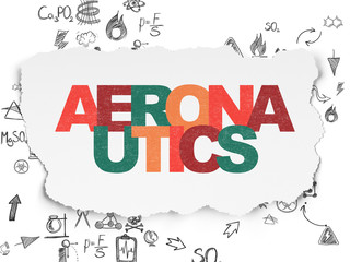 Science concept: Aeronautics on Torn Paper background