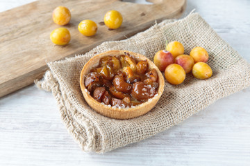 Mirabelle plums pie