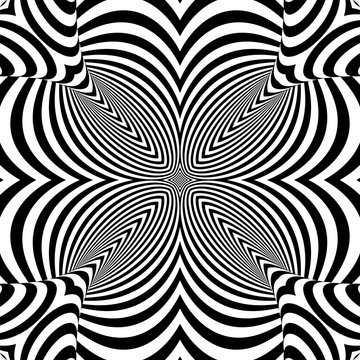 Design monochrome textured illusion background