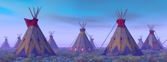 Indian Camp at Dawn © Michael Rosskothen