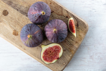 Fresh dark figs
