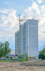 Fototapeta na wymiar Construction of new apartment house