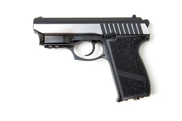 Isolated gun on white