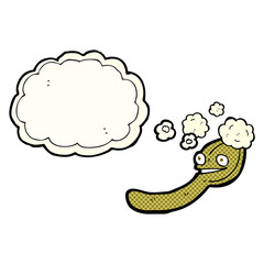 cartoon spoon with thought bubble