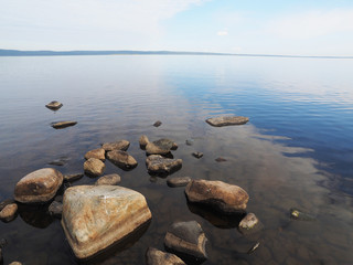 Stones on the lake