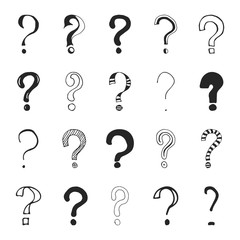 Question marks - hand drawn