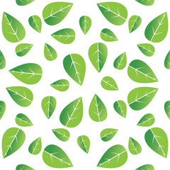 Fototapeta na wymiar Seamless texture of green leaves / Green leaf background