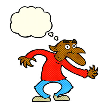 recommend clip art: cartoon goblin with thought bubble