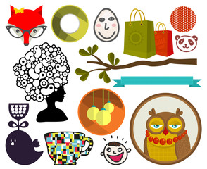 Set of vector images.