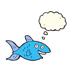cartoon fish with thought bubble