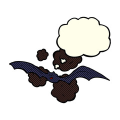 cartoon bat with thought bubble
