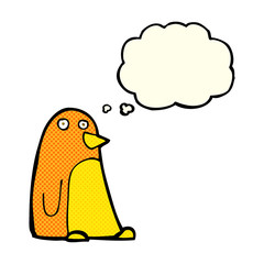 cartoon bird with thought bubble