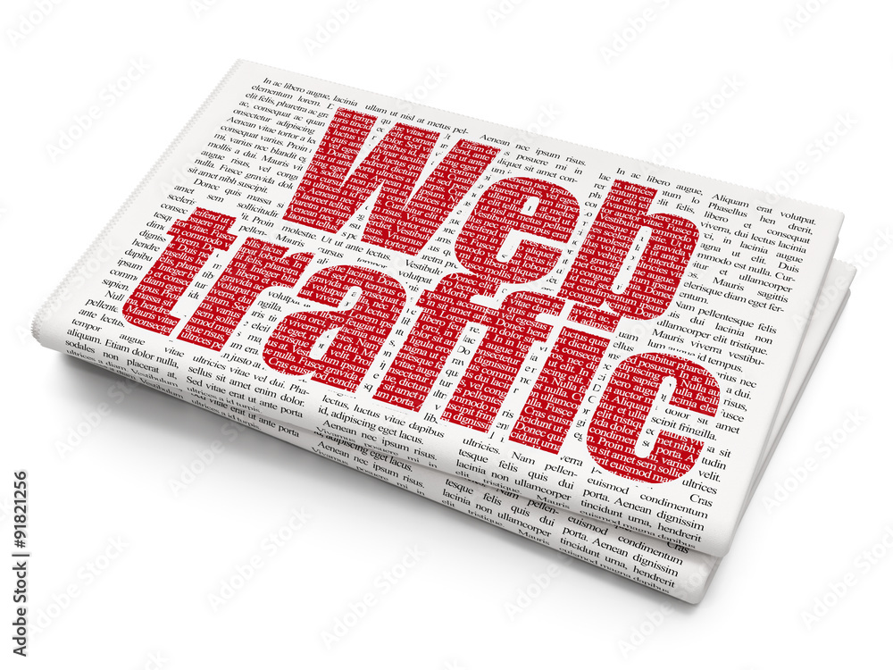 Poster web design concept: web traffic on newspaper background