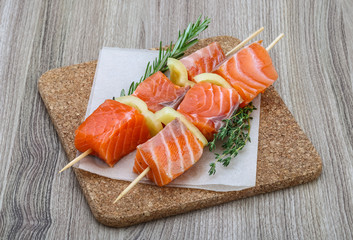 Salmon skewer