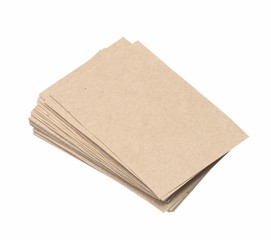 yellow paper sheets for letter with clip isolated on a white background